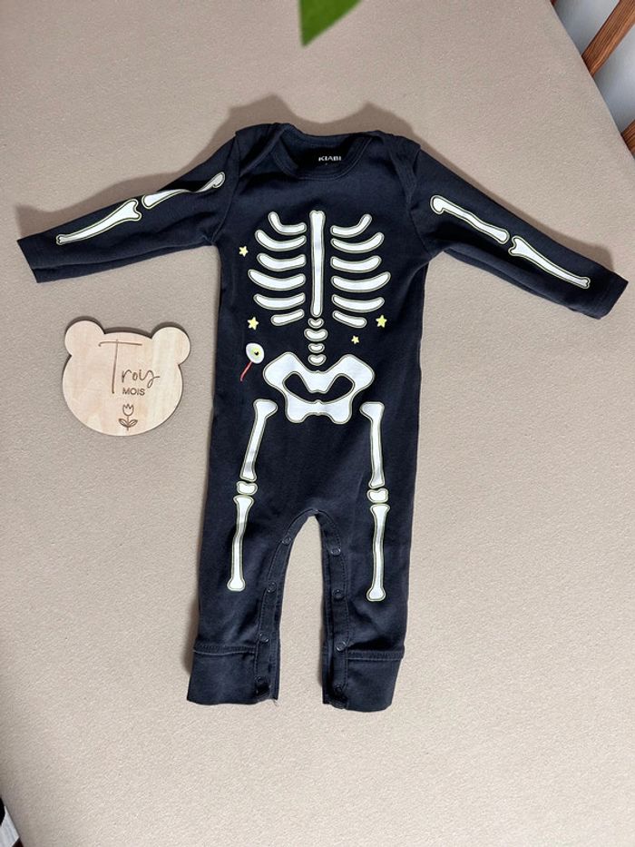 Combinaison légère combi tenue squelette rock Halloween