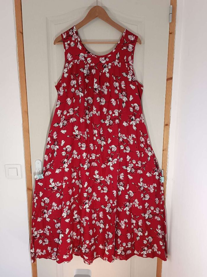 Robe longue ample rouge 46 3XL