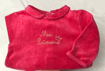 Pyjama velours DPAM 1 mois