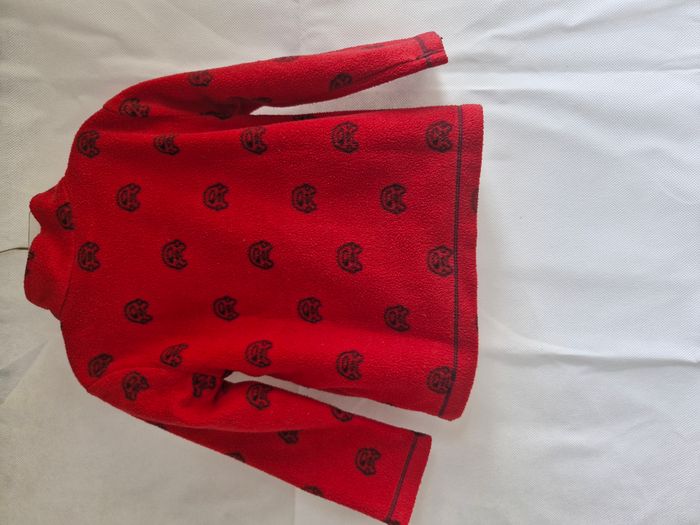 Gilet polaire zippé 24 mois Tissaia Rouge avec motifs noires - photo numéro 4