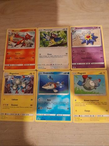 Lot de 6 cartes Pokémon