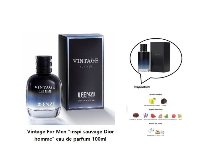 Vintage For Men "inspi sauvage Dior homme" eau de parfum 100ml - photo numéro 2
