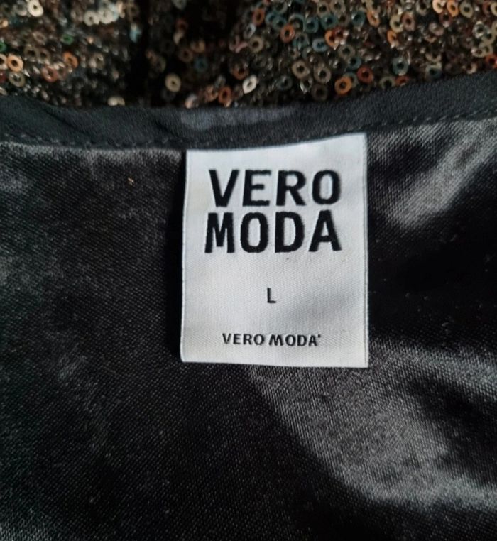 Robe de soirée à sequins doré taille L - photo numéro 5