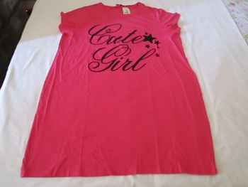 Chemise de nuit rose 