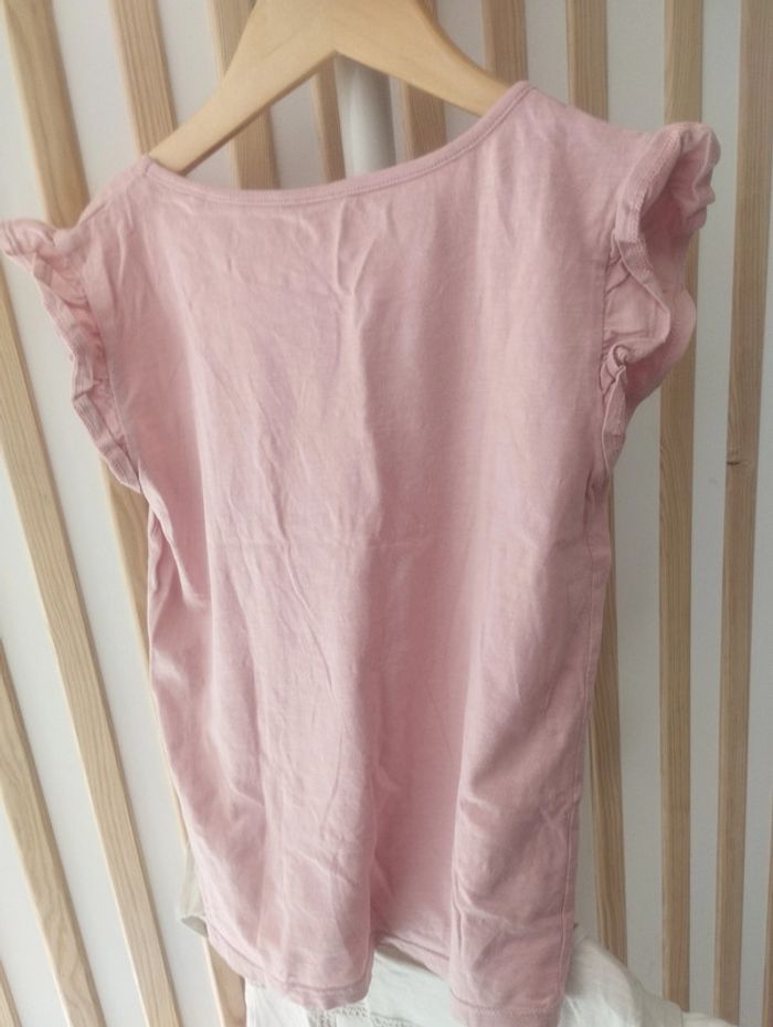 Lot t-shirts rose blanc TU blanc 10ans - photo numéro 2