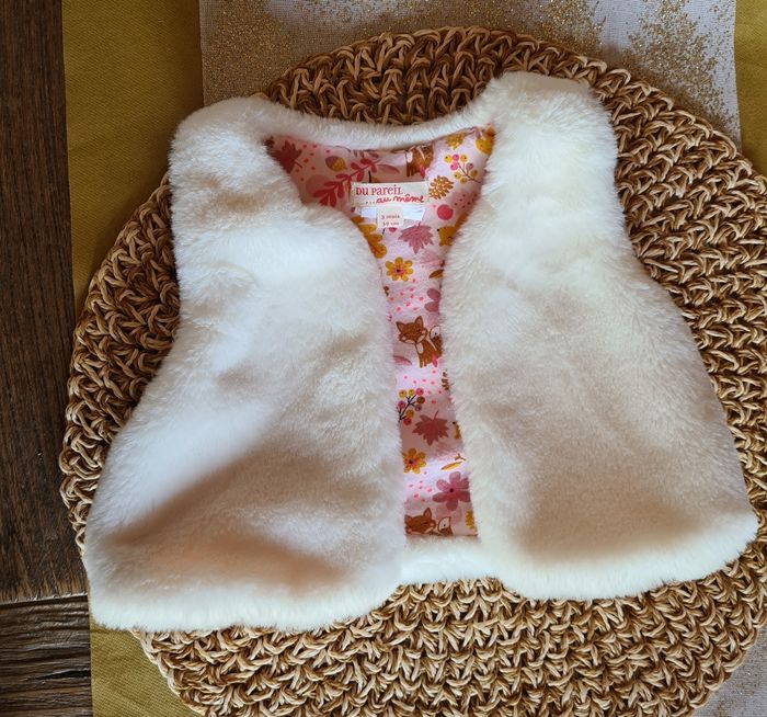 Gilet fausse fourrure sans manches 3 mois