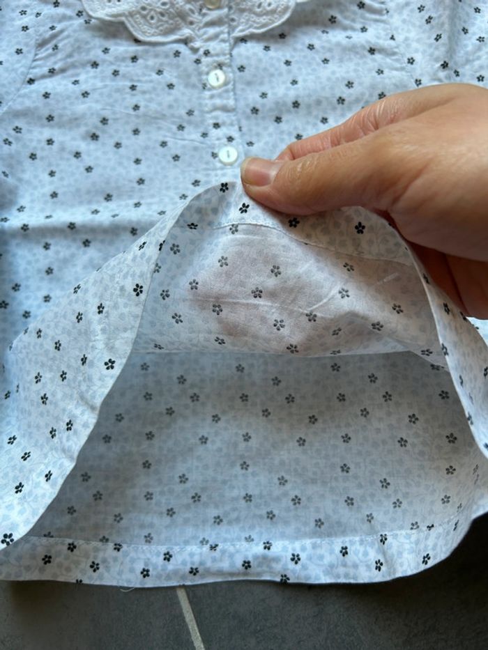 Blouse tunique chemisier fleuri avec col dentelle bébé fille Kiabi - photo numéro 6