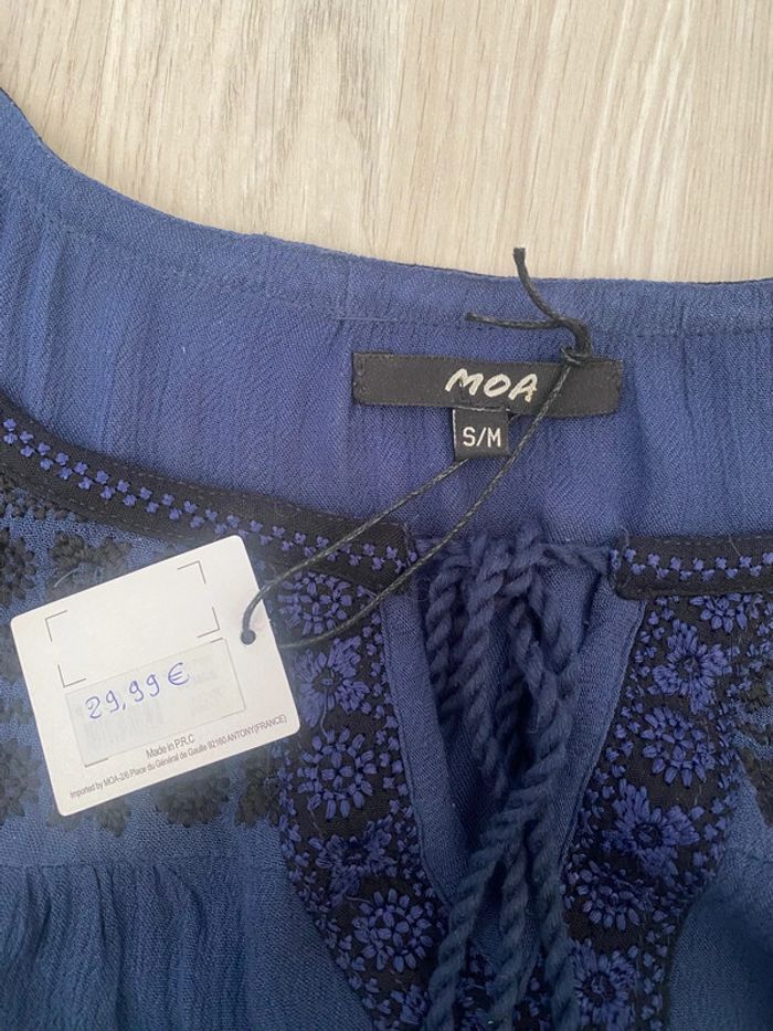 Chemisier Moa bleu marine - photo numéro 4