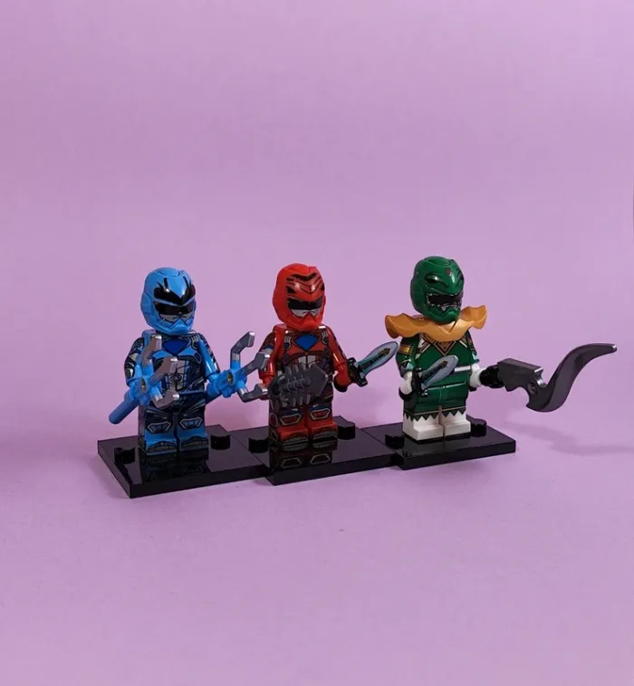 Les power rangers - lot de 7 mini figurines au format Lego - photo numéro 2