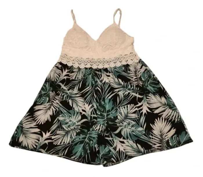 Combi-short fleurie Made in Italy taille unique