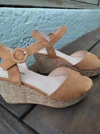 Sandales d'été, sandales à talon compensé femme
