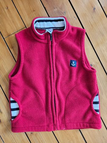 Veste polaire marinière sans manches 2ans