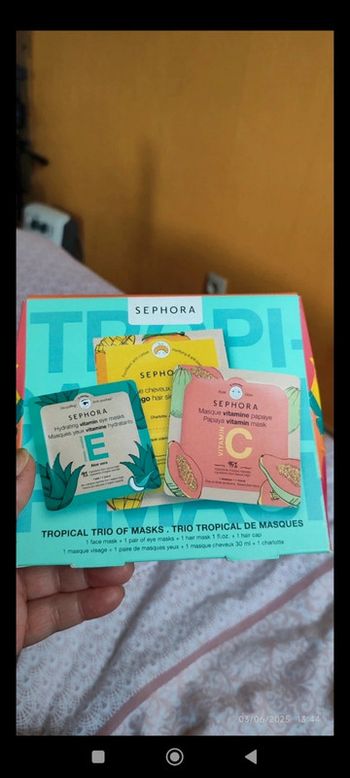 Sephora Tropical Trio de Masques Unidoses (Visage+Yeux+Cheveux)