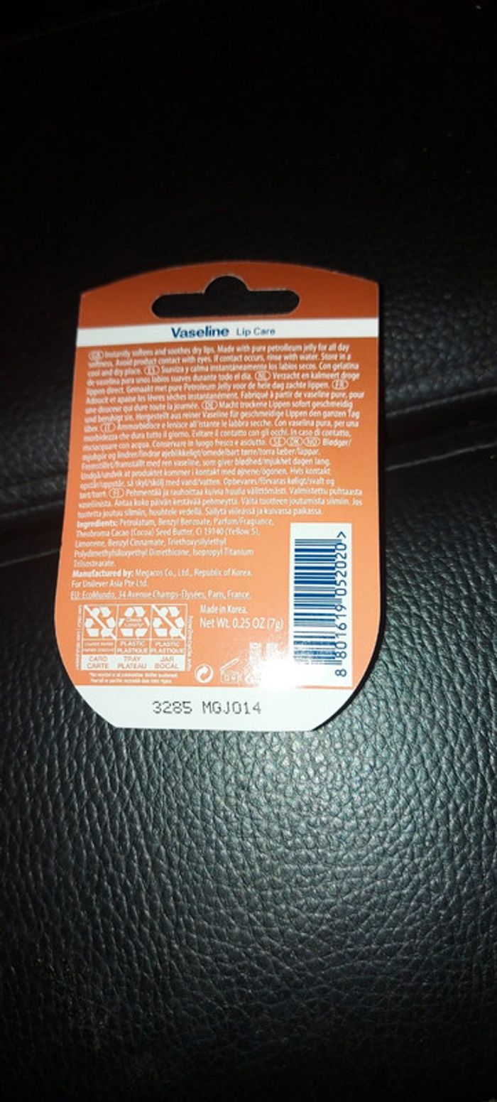 Baume à lèvres Vaseline cacao 7g – Neuf jamais ouvert - photo numéro 3