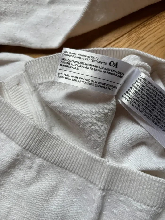 Gilet blanc C&A 8 ans - photo numéro 5