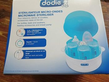 Stérilisateur DODIE - 2 minutes - micro onde 🎁 NEUF 🎁 idée cadeau