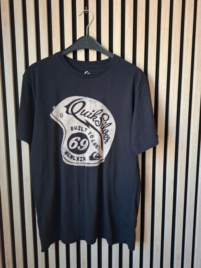 Tee shirt Quiksilver noir imprimé beige T XS