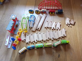Train en bois et accessoires