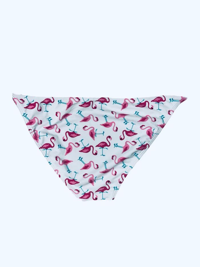 Bas maillot de bain blanc motif flamants roses Ardène Basic Taille M - photo numéro 2