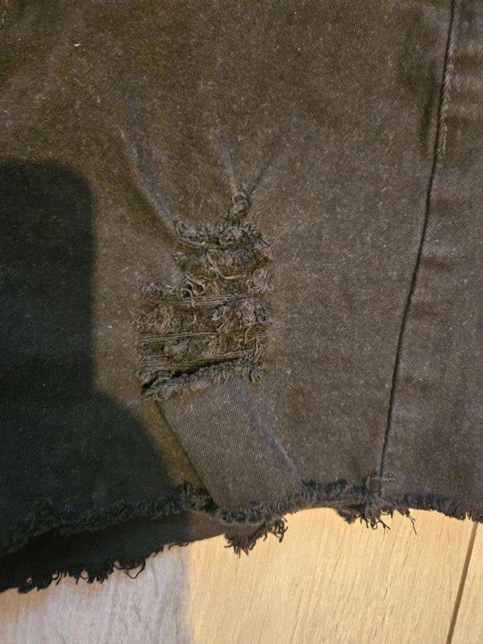 Short en jean noir femme taille S - photo numéro 2