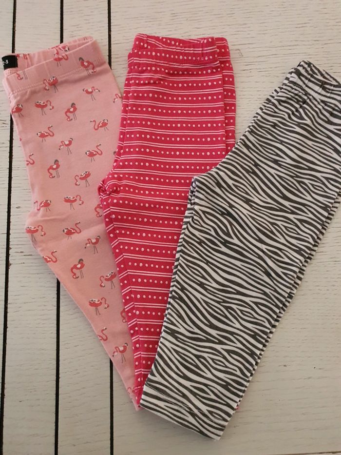 3 leggings  3/4  tex 36 mois