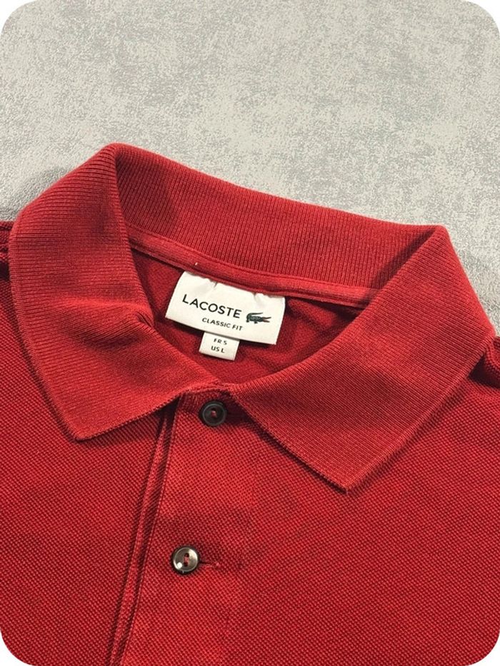 Polo Lacoste Rouge Taille L - photo numéro 4
