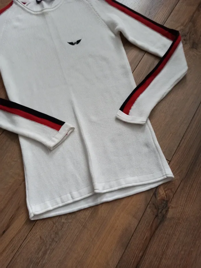 Pull blanc homme barbossa manches longues L - photo numéro 4