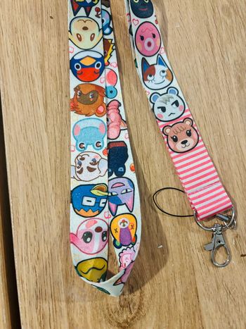 Lanière tête kawaii mignon porte clé accroché téléphone