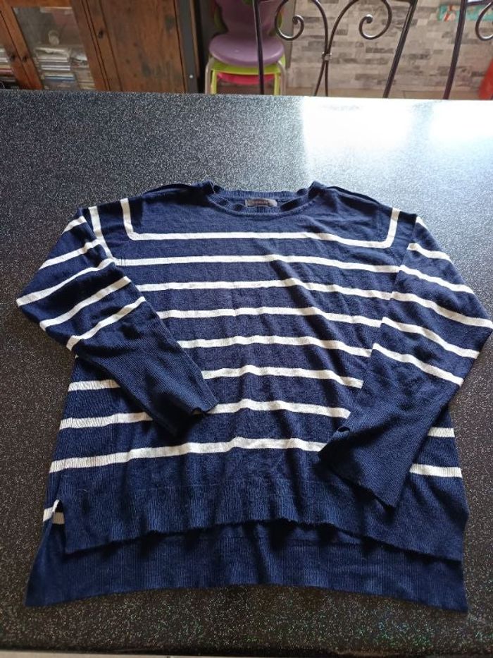 Pull fin type marinière Taille XL