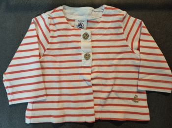 Haut marinière Petit Bateau 3 mois