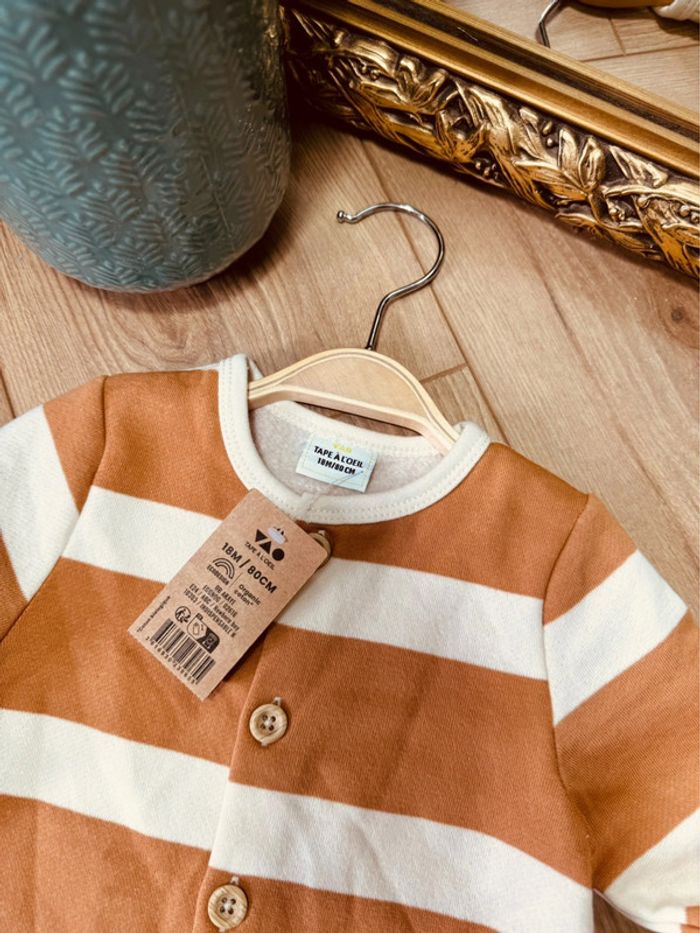 Taille 18 mois barboteuse salopette garçon TAO camel et beige Neuve 💙 - photo numéro 2