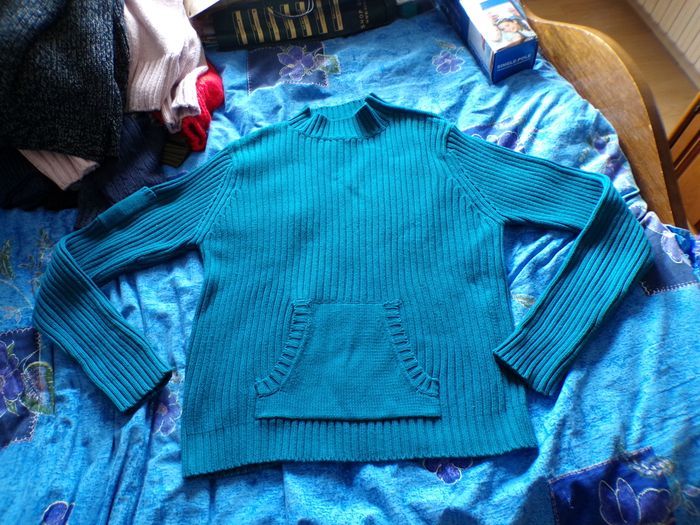 Pull turquoise T46/48