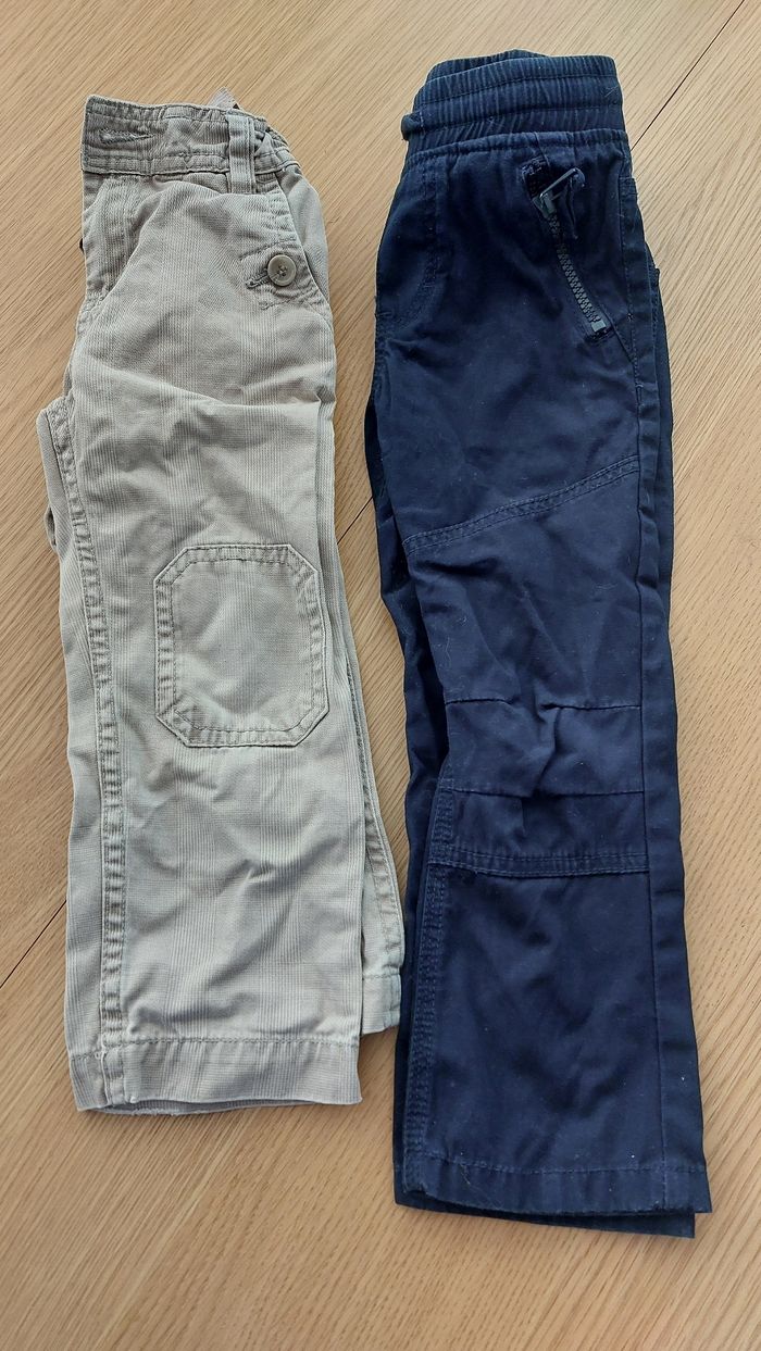 Lot 2 pantalons non doublés