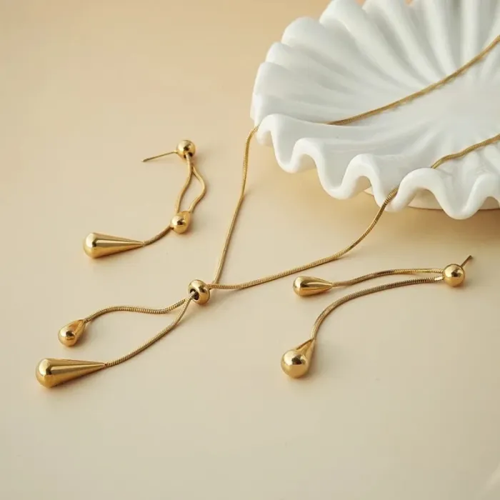 Ensemble Parure dorée Chic & Moderne