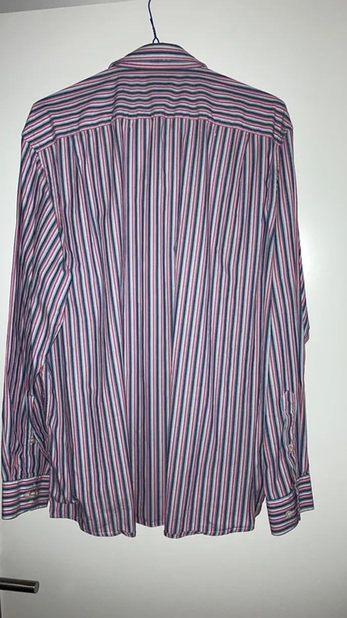 Chemise homme manches longues L Célio rayée multicolore - photo numéro 6