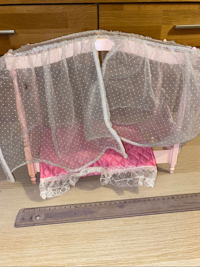 Barbie Mattel poupée lit baldaquin vintage dream glow bed 1985 - photo numéro 3