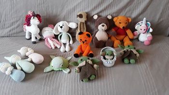Peluches en crochets fait main
