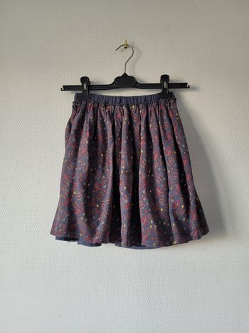 Jupe ardoise fleurie TAO 10 ans TBE