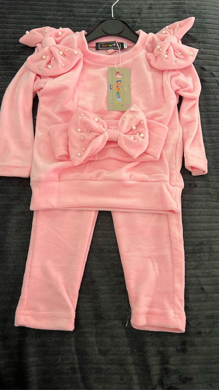 ensemble polydou rose bébé 3mois neuf