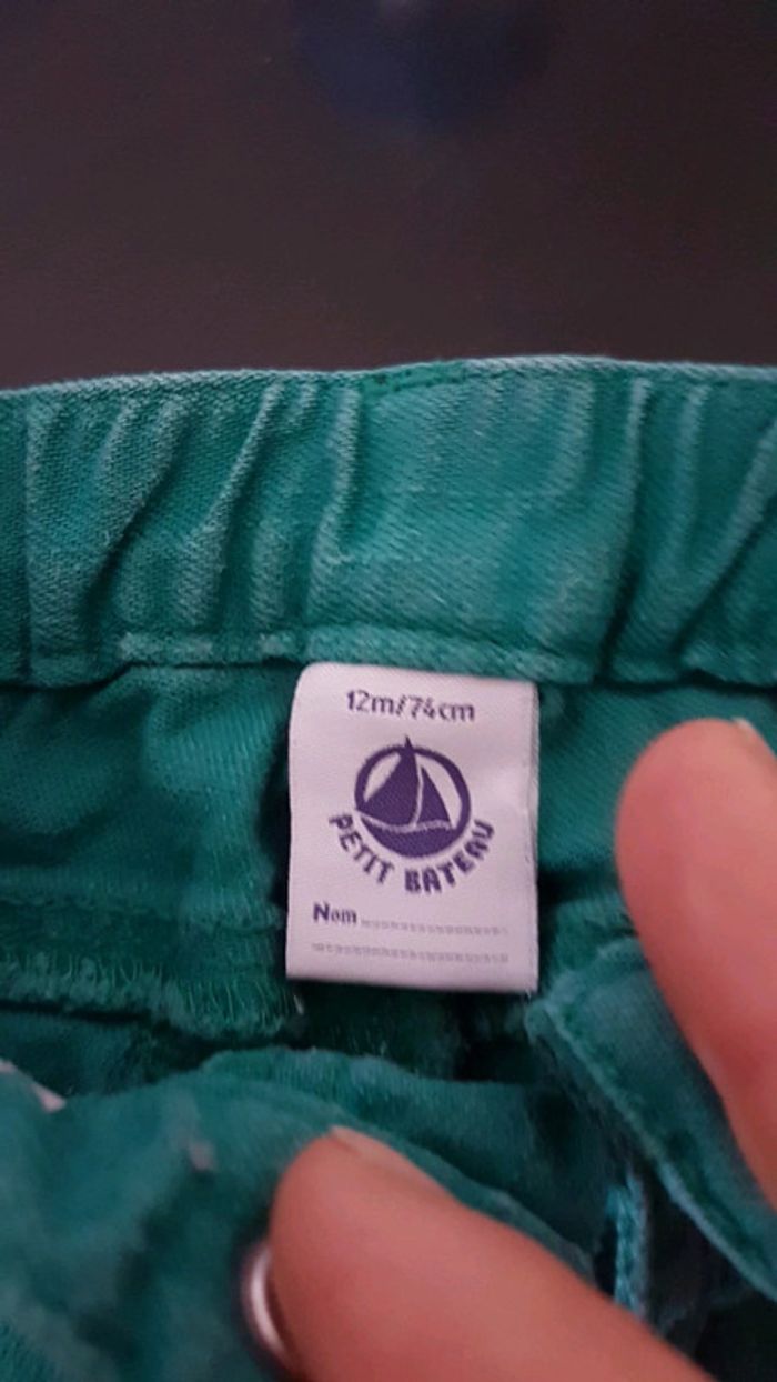 Jean vert sapin 12 mois - photo numéro 2