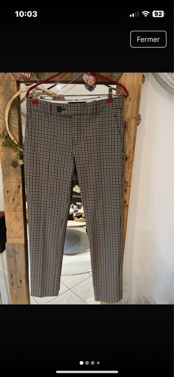 Pantalon à carreaux mango
