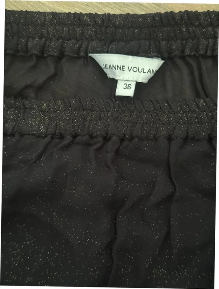 Jupe longue noire transparente à paillettes dorées – Jeanne Vouland – Taille 36 - photo numéro 5