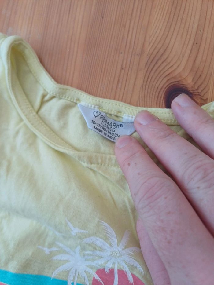 Robe jaune hawai en coton arrive aux genoux - photo numéro 2