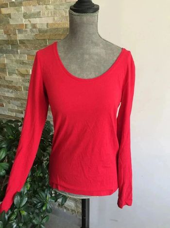 T-shirt rouge manches longues