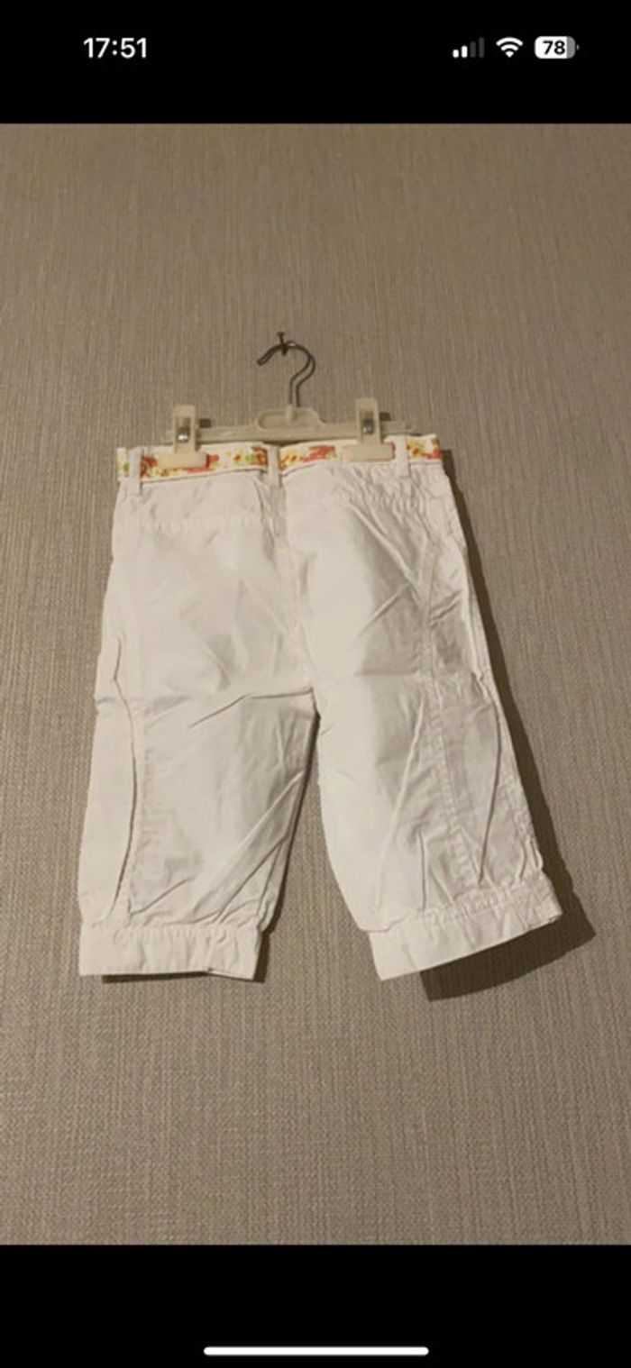Pantacourt blanc tao 7 ans neuf - photo numéro 2