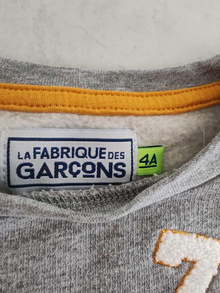 Haut gris manches longues garçon 4 ans la fabrique des garçons - photo numéro 2