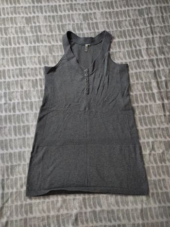 Tunique débardeur gris en maille Spot taille 40