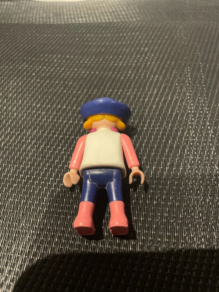 Playmobil figurine fille chapeau bleu 5510 5955 enfant belle époque 1900 série rose - photo numéro 3