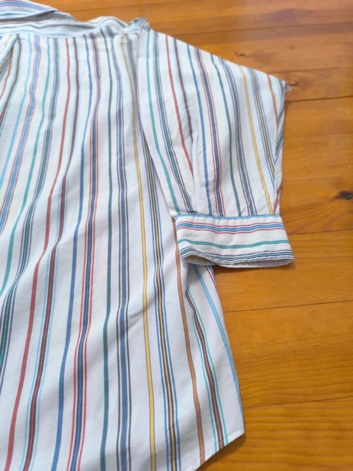 Chemise à rayures - Ralph Lauren - Blake - Logo brodé marine - Blanc, rouge, bleu - Taille XL - photo numéro 6