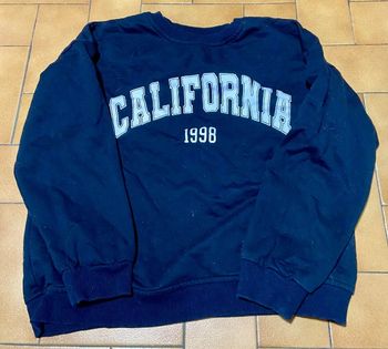 Sweat couleur noir motif california taille s neuf